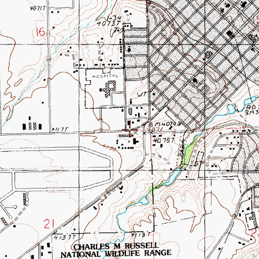 Topographic Map of Community Chiropractic Clinic, MT