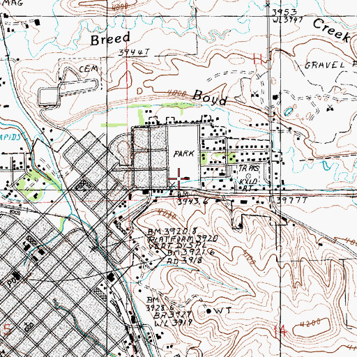 Topographic Map of Central Montana Historical Society and Museum, MT