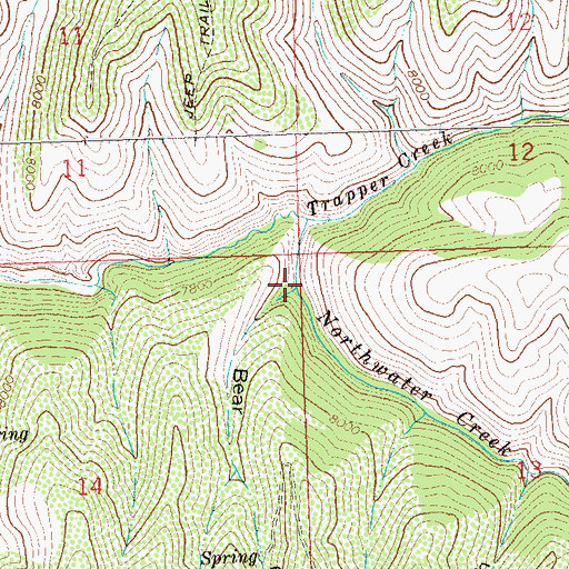 Topographic Map of Bear Gulch, CO