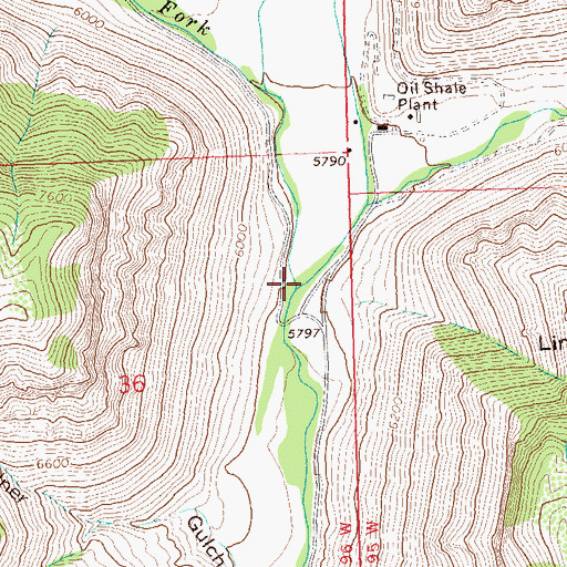Topographic Map of East Fork Parachute Creek, CO
