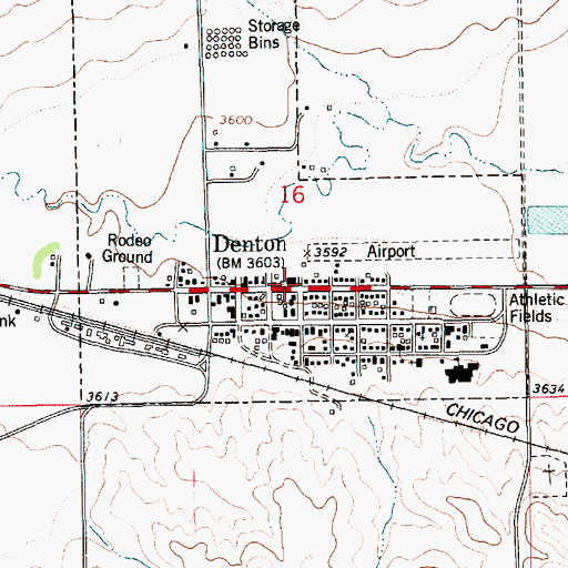 Topographic Map of Saint Anthony Church, MT