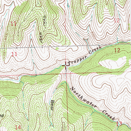 Topographic Map of Northwater Creek, CO