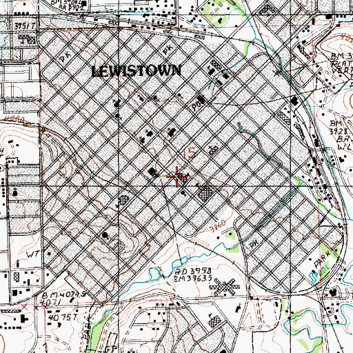 Topographic Map of Lincoln School, MT
