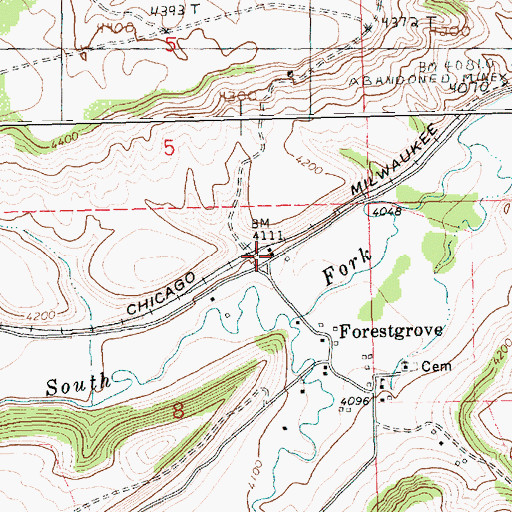 Topographic Map of McLean Elevator (historical), MT