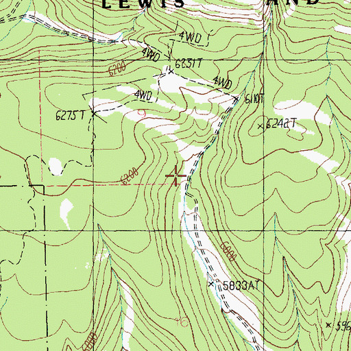 Topographic Map of Bercail School (historical), MT