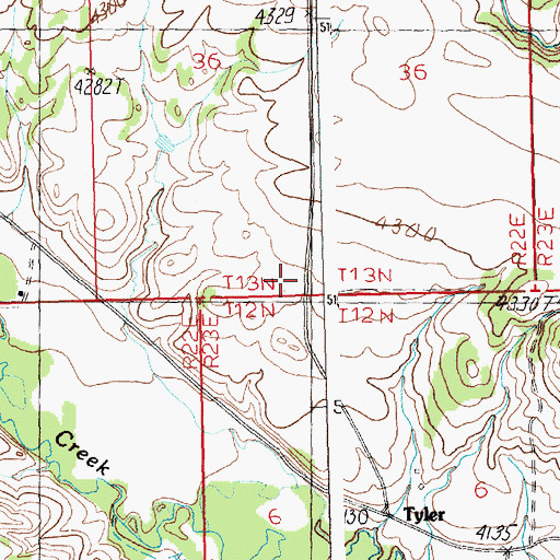 Topographic Map of Tyler School (historical), MT