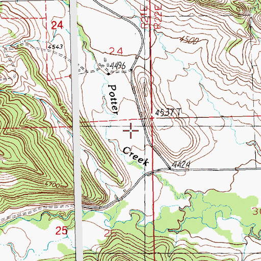 Topographic Map of N-Bar School (historical), MT
