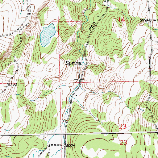 Topographic Map of Rogers School (historical), MT