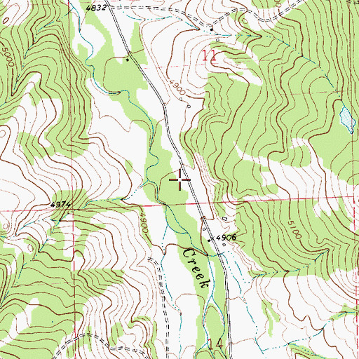 Topographic Map of Upper Cottonwood School (historical), MT