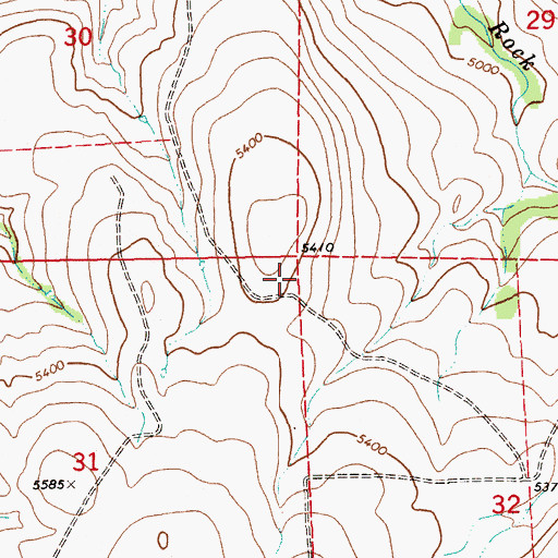 Topographic Map of Mountain View School (historical), MT