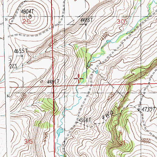 Topographic Map of Dickson School (historical), MT