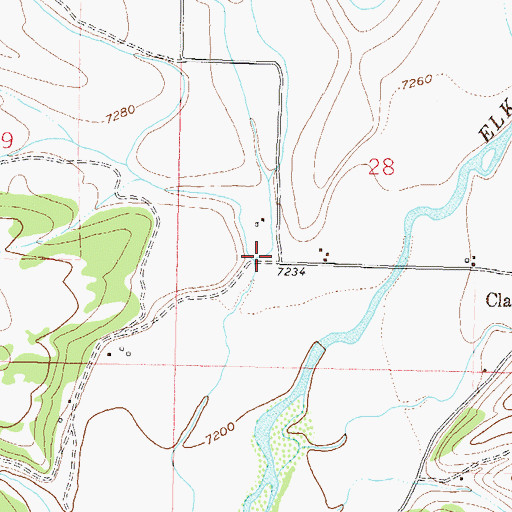 Topographic Map of Cottonwood Gulch, CO