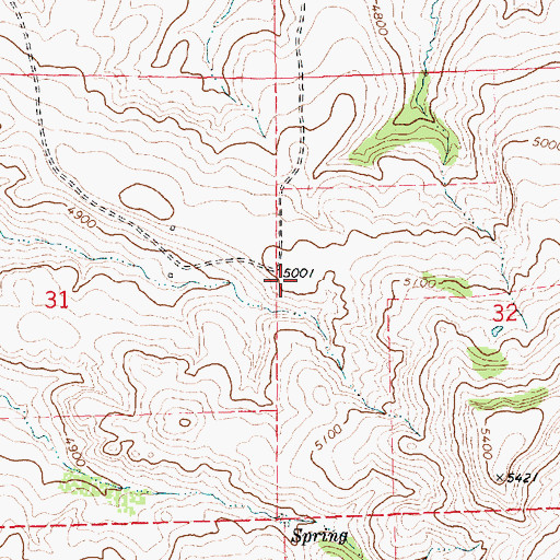 Topographic Map of Fishburn School (historical), MT