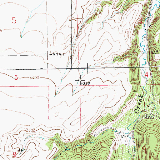 Topographic Map of Casino Creek School (historical), MT