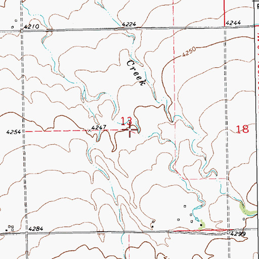 Topographic Map of Rock Creek School (historical), MT