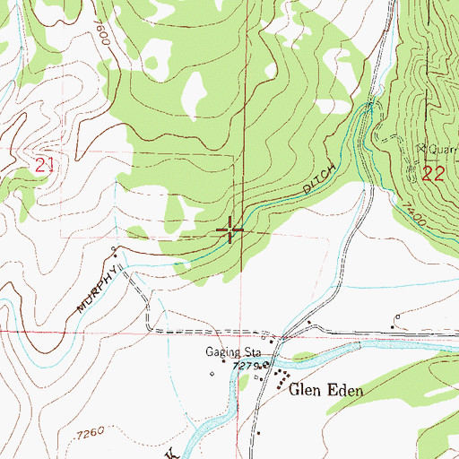 Topographic Map of Murphy Ditch, CO