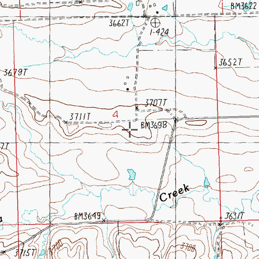Topographic Map of Chippewa School (historical), MT
