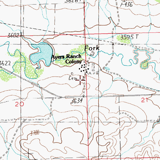 Topographic Map of Ayers School, MT