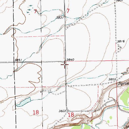 Topographic Map of Tognetti School (historical), MT