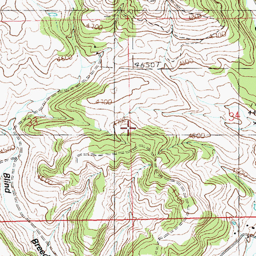 Topographic Map of Judith School (historical), MT