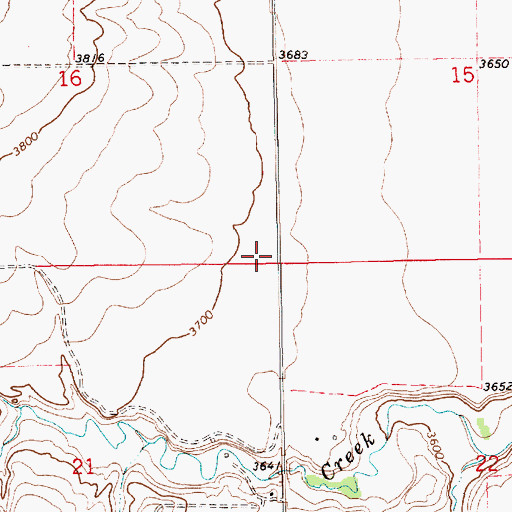 Topographic Map of Louse Creek School (historical), MT