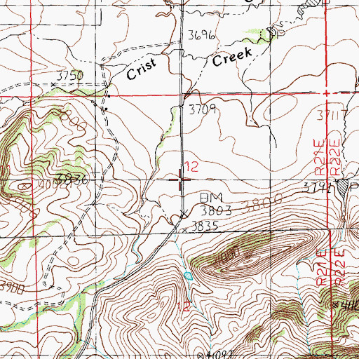 Topographic Map of Black Butte School (historical), MT