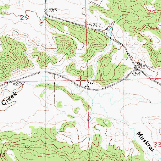 Topographic Map of Folda School (historical), MT
