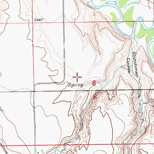 Topographic Map of Ackerley School (historical), MT