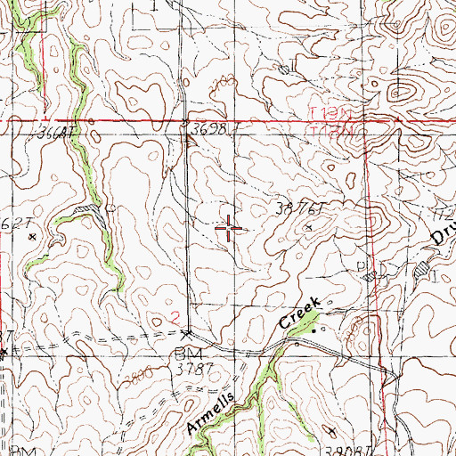 Topographic Map of Knob Hill School (historical), MT