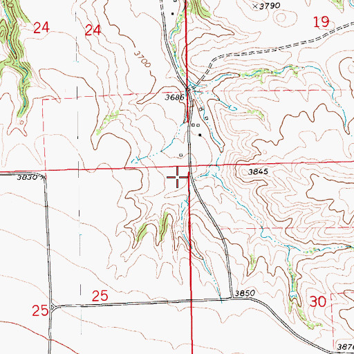 Topographic Map of Addison School (historical), MT