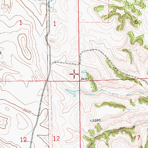 Topographic Map of Pleasant View School (historical), MT