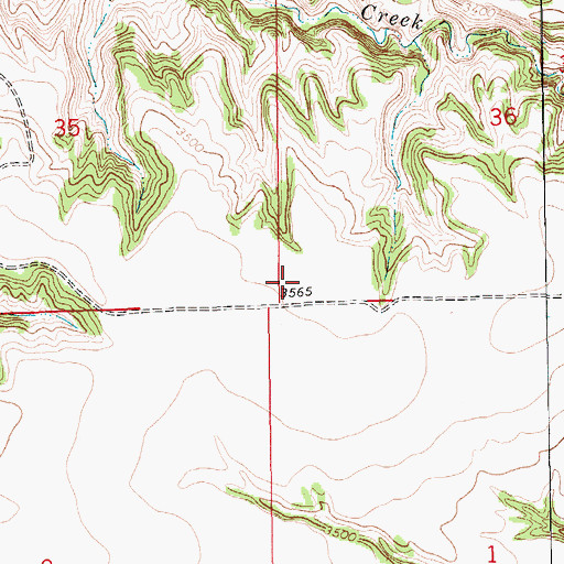 Topographic Map of Judith Bend School (historical), MT