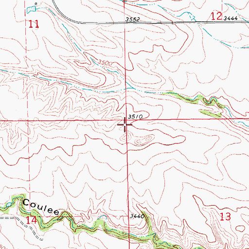 Topographic Map of Sunnyside School (historical), MT