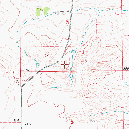 Topographic Map of Thompson School (historical), MT