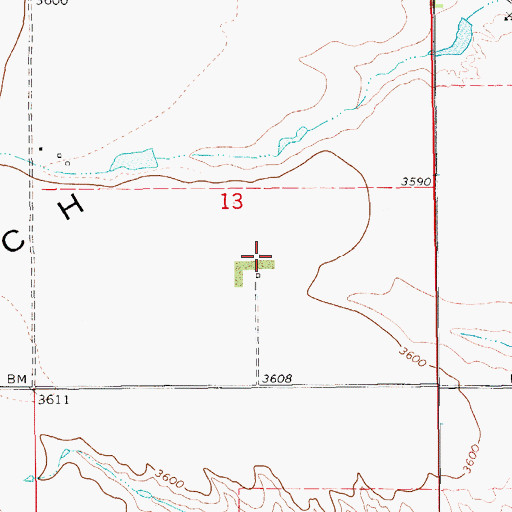 Topographic Map of White Arrow School (historical), MT