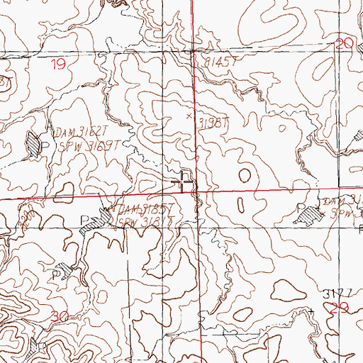 Topographic Map of Coal Hill School (historical), MT