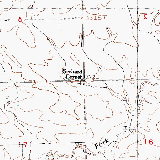 Topographic Map of Gerhard School (historical), MT