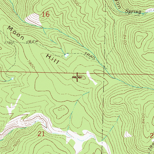 Topographic Map of Moon Hill, CO