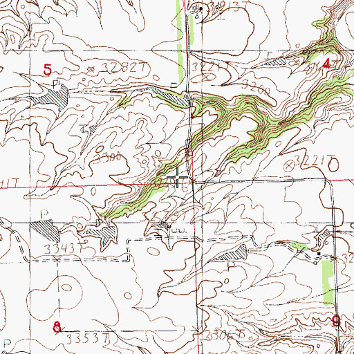 Topographic Map of Yecha-Kucera School (historical), MT