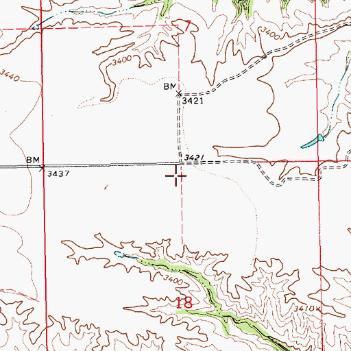 Topographic Map of Pierce School (historical), MT