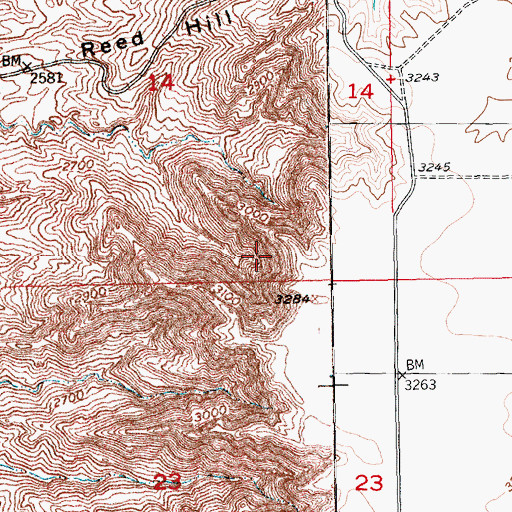 Topographic Map of P N Ranch School (historical), MT