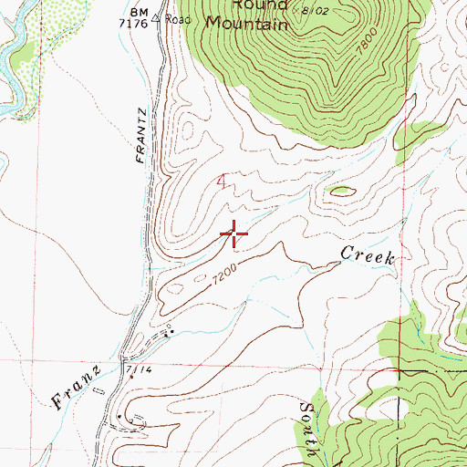 Topographic Map of South Franz Creek, CO