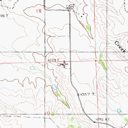 Topographic Map of Hilger Cemetery, MT