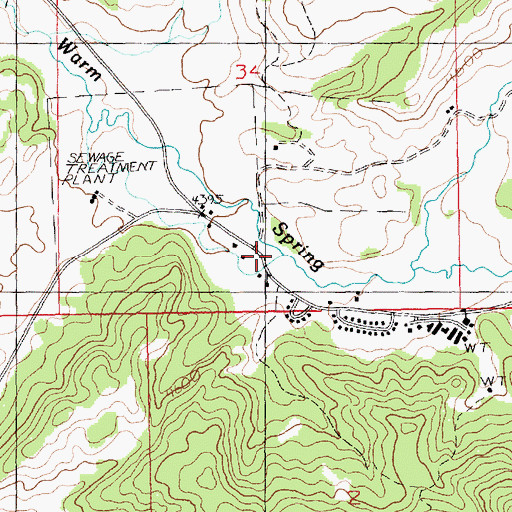 Topographic Map of Andersonville (historical), MT