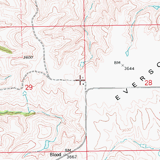 Topographic Map of Alton Post Office (historical), MT