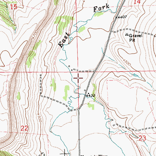 Topographic Map of Alger Post Office (historical), MT