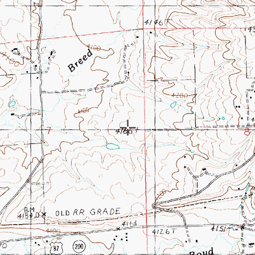 Topographic Map of Corbly (historical), MT