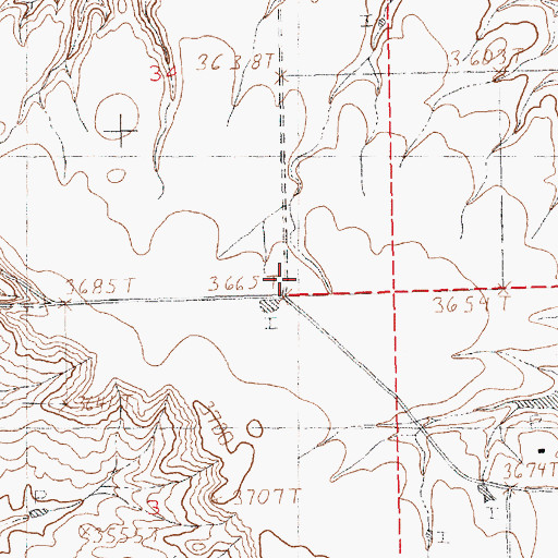 Topographic Map of Cone Butte (historical), MT