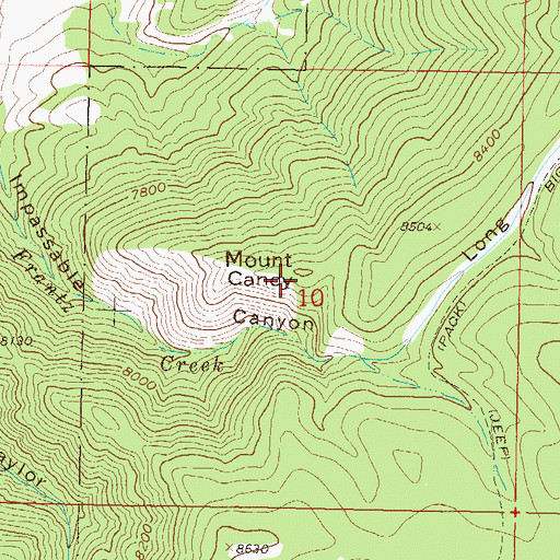 Topographic Map of Mount Candy, CO