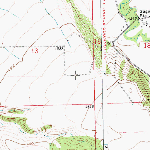 Topographic Map of Beaver Creek, MT